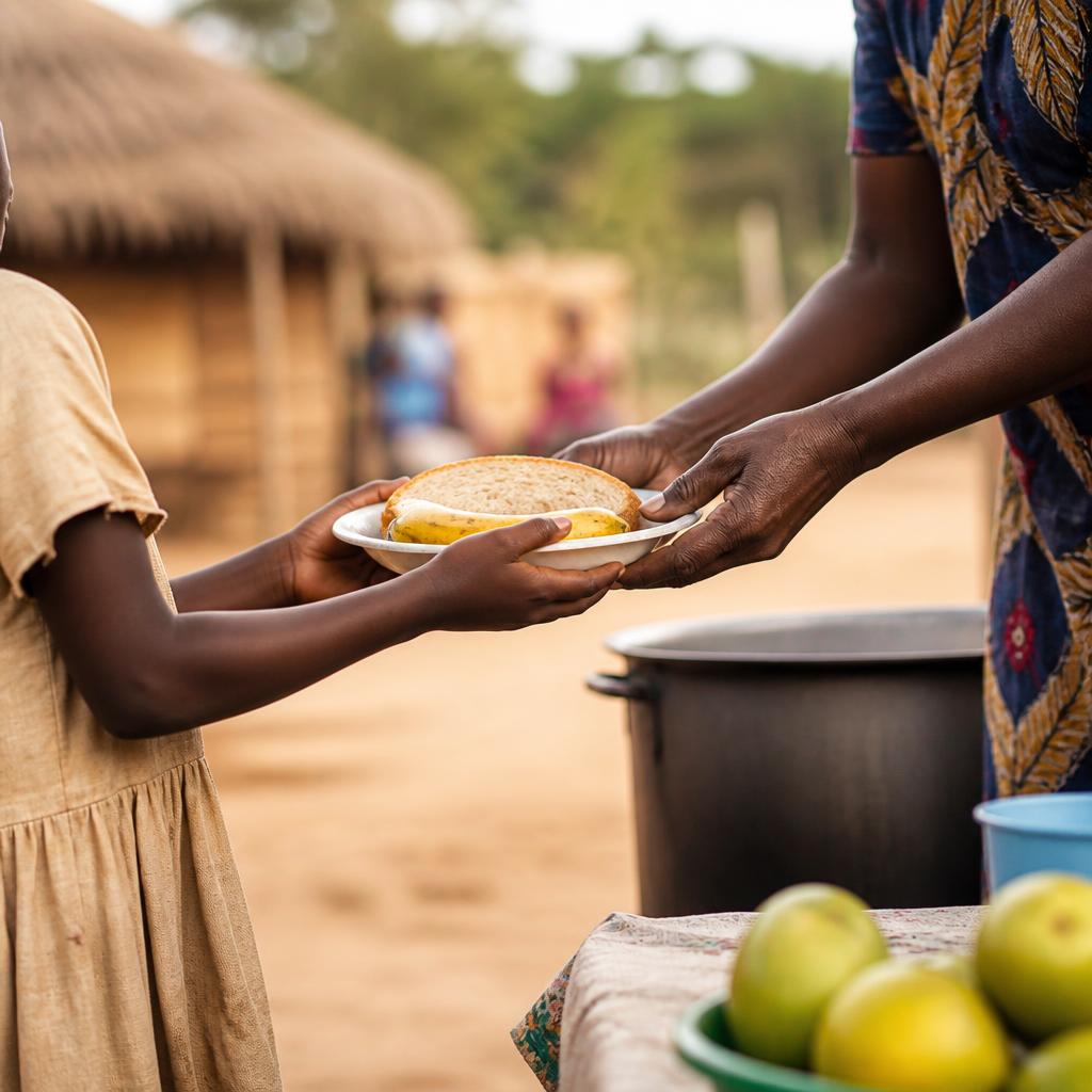 A child receiving a meal